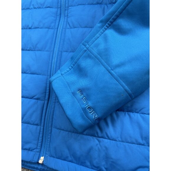 Under Armour Jacket Mens Large Blue UA Storm PrimaLoft Hooded Full Zip Hybrid - Picture 6 of 8
